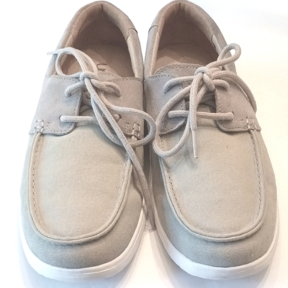 UGG Catton Boat Shoe Lace-Up Men Pewter Size 9